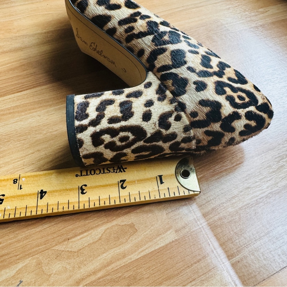 Sam Edelman leopard leather round toe pumps size 6 - Picture 11 of 13